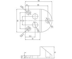 Przykręcany stoper do bramy PSG 61.191 (130x150/H65) powlekany gumą