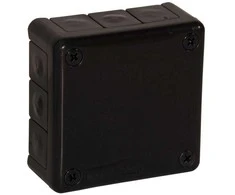 Tuščia ant paviršiaus montuojama dėžutė su 12 įvadų VIPLAST VP-41 Juodas IP55 98x98x42mm 041-05