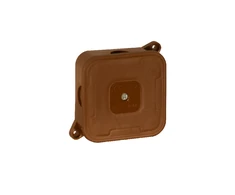 Tuščia ant paviršiaus montuojama dėžutė su 4 įvadais VIPLAST VP-2 BROWN IP44 85x85x35mm 027-02
