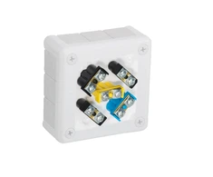 Ant paviršiaus montuojama dėžutė su gnybtais, 12 įvadų VIPLAST VP-41 Baltas IP55 98x98x42mm 041-51