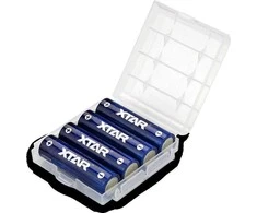 R06 / AA 1,5 V Xtar 2500 mAh baterijos (4 vnt. dėžutė) su apsauga