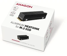 AXAGON CLR-M2XT pasyvus - M.2 SSD, 80 mm SSD, ALU korpusas, silikoninės šiluminės pagalvėlės, aukštis 20 mm