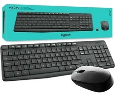 Klaviatūra Belaidis klaviatūros ir pelės rinkinys Logitech MK235 (US)