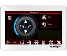Ropam Elektronik Sc TPR-2W 3,5 colio jutiklinis skydelis paviršinio montavimo plastikiniame korpuse (baltas)