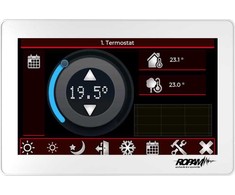 Ropam Elektronik Sc TPR-2W 3,5 colio jutiklinis skydelis paviršinio montavimo plastikiniame korpuse (baltas)