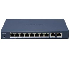 Šakotuvas SWITCH POE DS-3E1310HP-EI(B) 8 PRIEVADŲ Hikvision