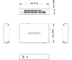 Šakotuvas Switch Hikvision DS-3E1506P-EI/M-4P1T1F(O-STD)
