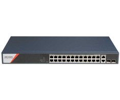 Šakotuvas 26 prievadų, 24 PoE prievadų komutatorius Hikvision DS-3E1528HP-SI-24P2T2F