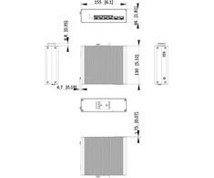 Šakotuvas VALDOMAS POE PRAMONINIS KOMUTATORIUS DS-3T1506HP-SI-4P2F/NO POWER UNIT 4 PRIEVADŲ SFP Hikvision