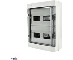 Bemko Hermetinė virštinkinė elektros skirstomoji dėžutė IP65, gnybtai 24N+24PE, 2x12P