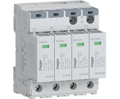 Hager SPD OGR. PRZEP. T2 4P 4+1 TN-S IN20KA