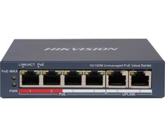 Šakotuvas Komutatorius 6 prievadų Hikvision DS-3E0106P-E/M(B)