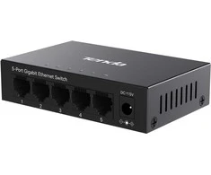 Šakotuvas Tenda TEG1005D tinklo jungiklis Nevaldomas Gigabit Ethernet (10/100/1000) Pilkas