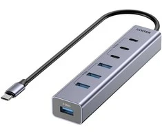 „Unitek Active USB-C“ šakotuvas, 3x USB-C, 10 Gbps, 4x USB-A