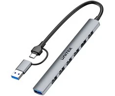 Unitek H1209AGY01 USB-A 5Gbps 7in1 USB šakotuvas