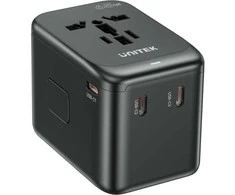 Unitek kelioninis adapteris EU/US/UK/AUS PD 65 W