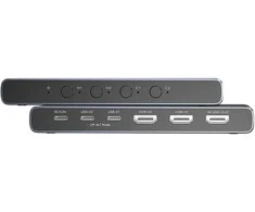 „Unitek 4K HDMI/USB-C“ jungiklis, 4 įėjimai, 1 išėjimas