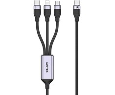 Unitek USB 3 viename įkrovimo laidas juodas