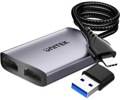„Unitek“ adapteris USB/C/A su 2 HDMI MST FullHD