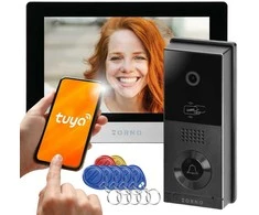 Orno XIRAN, vienos šeimos vaizdo domofono komplektas, 2 laidų, 8 colių, Wi-Fi, lietimui jautrus ekranas, „Full HD“, RFID