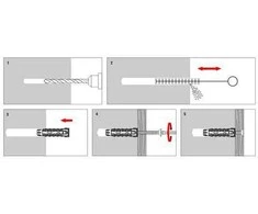 Wkret Met Universalus kaištis 8x40/50, įleistas varžtas, dėžutė (SFXP-08040050 x 100 vnt.)