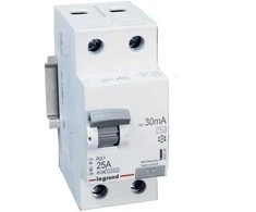 Legrand Srovės nuotėkio rėlė, 2 P, AC, 25 A, 30 mA, RX3