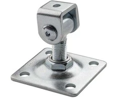 PSG 61.018.01 vyris su plokštele 80x80x3mm - M16 sriegis (reguliuojamas, cinkuota kilpa)
