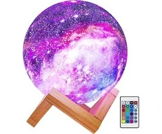 Goapa Mėnulio 3D Nakties Lempa Galaxy