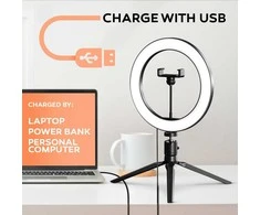 Goapa Žiedinė LED lempa Led Ring light su trikoju stovu, telefono laikikliu ir „Bluetooth“ valdymo pulteliu