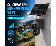 Goapa Lauko stebėjimo kamera 4G su SIM kortele ir saulės baterija, naktinis matymas, IP65