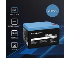 Qoltec Akumuliatorius LiFePO4 Litowo-Żelazowo-Fosforanowy | 12.8V | 10Ah | 128Wh | BMS