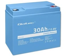 QOLTEC 53703 LiFePO4 ličio geležies fosfato baterija / 12.8V / 30Ah / 384Wh / BMS