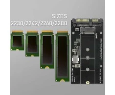 Qoltec Aliuminis adapteris M.2 SSD SATA NGFF į SATA III 2TB juodas