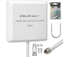 Qoltec Antena 4G 5G LTE | 9dBi | kierunkowa | zewnętrzna | SMA | wodoodporna | 3m