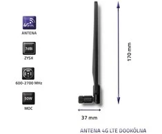 QOLTEC 57018 4G LTE antena, daugiakryptė 7dBi vidinė