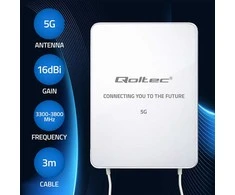 Ryšio stiprintuvas Qoltec Antena 5G LTE | SMA | 3300-3800MHz | montavimas lauke