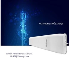 QOLTEC 57032 Antenna 5G LTE DUAL 14 dBi Outdoor