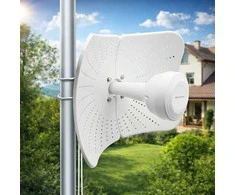 Qoltec Antena paraboliczna 4G 5G LTE | 2x19dBi | kierunkowa | zewnętrzna | 1710–2700 MHz | 3300–4200 MHz | N Female | wodoodporna | 5m