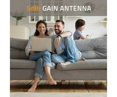 Qoltec 57046 Wi-Fi antena 2.4/2.5 GHz | 5.1/5.8 GHz | 5dBi | omnidirectional | Indoor