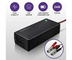 Qoltec automatinė kroviklis do akumulatora AGM GEL STD | Prostownik 12V | 2A | 24W | LED | Kabelis 1.8m