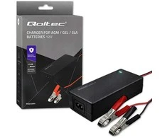 Qoltec automatinė kroviklis do akumulatora AGM GEL STD | Prostownik 12V | 4A | 48W | LED | Kabelis 1.8m