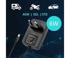 Qoltec automatinė kroviklis do akumulatora AGM GEL STD 6V | 1A | Prostownik su sygnalizatorem LED
