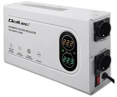 Qoltec Automatyczny Stabilizator napięcia AVR 2000VA | 1200W | Compact | Toroidalny transformator