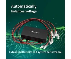 „Qoltec“ 48 V įtampos balansavimo įrenginys, skirtas 4 x 12 V | 10 A | LiFePO4 AGM GEL akumuliatoriams