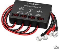 Qoltec Balanser napięcia 48V do akumulatorów 4 x 12V | 10A | AGM GEL LiFePO4 | LED