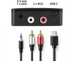 Qoltec Belaidė HiFi garso siųstuvas imtuvas Bluetooth 6.0 NFC