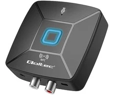 Roxtone Qoltec Bezprzewodowy transmiter odbiornik Audio HiFi Home&amp;Car| Bluetooth 6.0 | NFC | 2 x RCA | 1 x AUX MiniJack 3.5mm| Mikrofonas