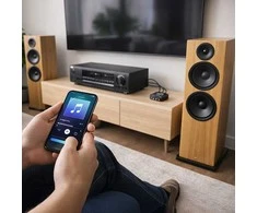 Roxtone Qoltec Bezprzewodowy transmiter odbiornik Audio HiFi Home&amp;Car| Bluetooth 6.0 | NFC | 2 x RCA | 1 x AUX MiniJack 3.5mm| Mikrofonas