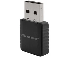 Qoltec 56988 Wireless Itin greitas DUAL mini WiFi adapteris 2 x 2dBi AC standartas | USB 3.0 | 1300 Mbps