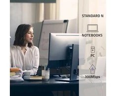 Qoltec 56986 Adapteris NANO WiFi |Standartinis N | USB2.0 | 300 Mbps